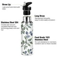 thumbnail image 3 of Bluebell Flowers Leaves Sports Bottle with Straw Stainless Steel Water Jug Portable Thermal Cup Leak-proof 1000ML, 3 of 9