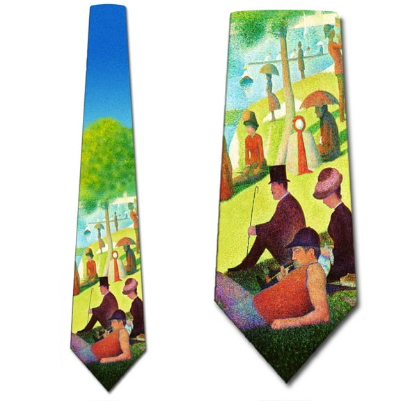 Sunday in the Park Tie Mens Art Necktie by Three Rooker