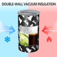 thumbnail image 2 of 20oz Coffee Tumblers Halloween Ghost and Bat Silhouette Pattern Stainless Steel Vacuum Insulated Travel Tumbler Coffee Cups Mug with Lid and Straw with Cleaning Brush for Cold & Hot Drinks, 2 of 5