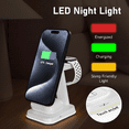 thumbnail image 5 of Swayvoo MagSafe Wireless Charging Station 3-in-1 with LED Night Light — 15W Fast Charger for iPhone 17 16 15 14 13 12, Apple Watch, AirPods, 5 of 7