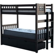 Tampa Twin over Twin Bunk Bed End Ladder Espresso