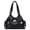 Black, variant on Women Retro Rivet Shoulder Bag Multiple Pockets Female Travel Handbag (Black)