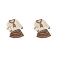 thumbnail image 3 of Sonducket Chica suéter conjunto primavera viaje senderismo fiesta banquete evento manga larga punto Tops Kit ropa Type4 NO4, 3 of 6