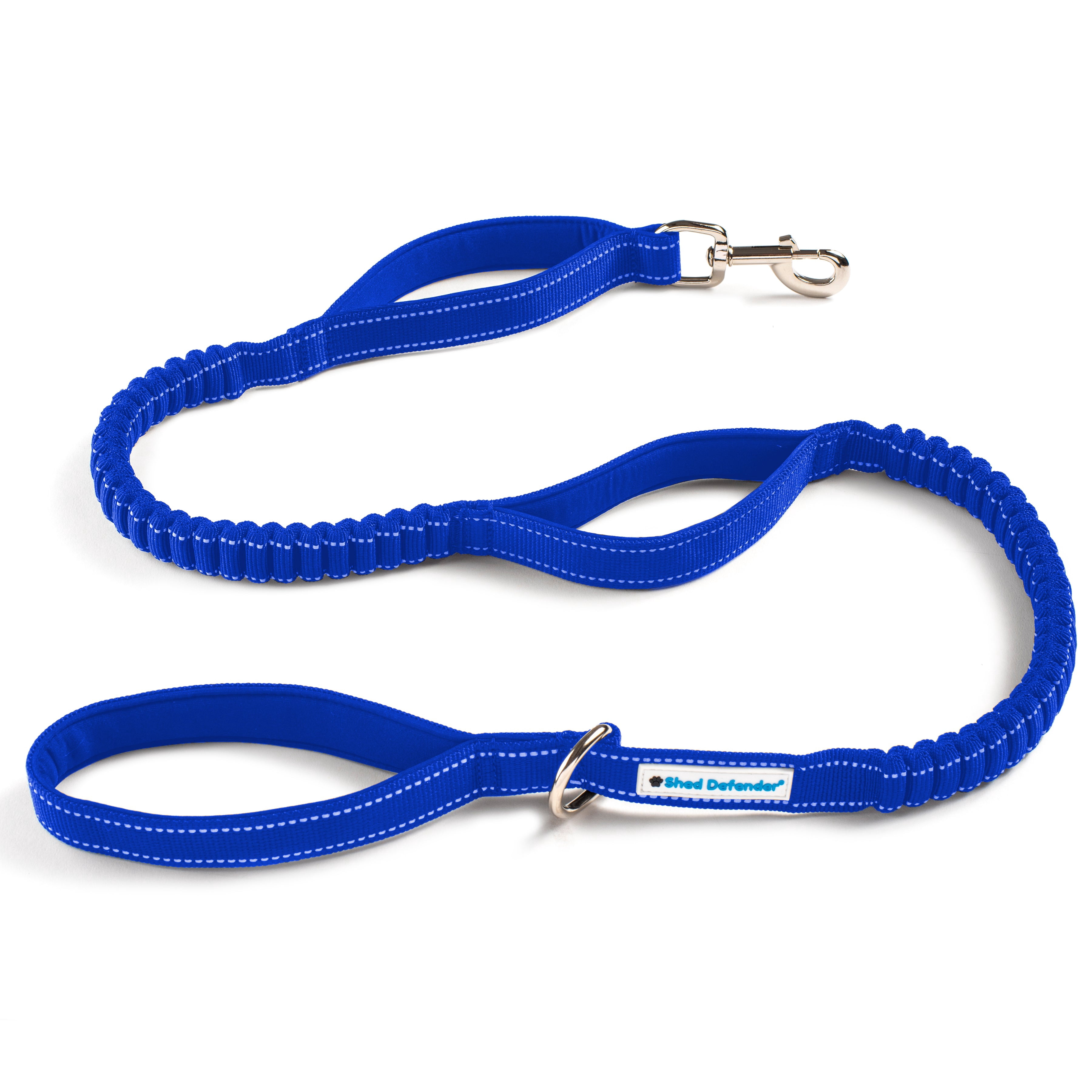 Shed Defender Shock Absorbing Bungee Leash - Three Padded Handles for Traffic Control at Different Lengths, Stretches from 4-7ft, Elastic Dog Leash, Reflective Stitching, Heavy Duty