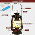 thumbnail image 5 of Lantern Vintage Lamp Hurricane Table Lamp Wireless Rechargeable LED Night Flame Outdoor Lamp Retro Dimmable Camping Lamp with Charger, 3 Lighting Mode, 5 of 5