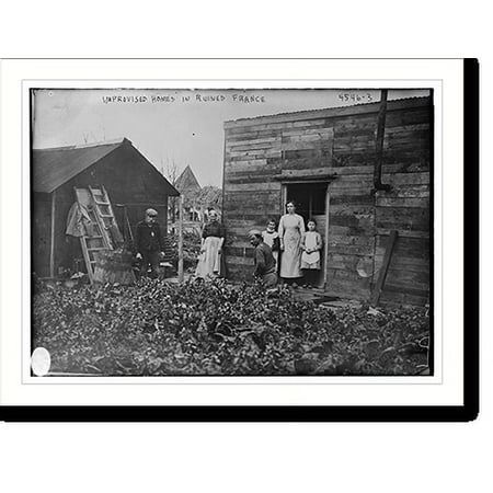 Historic Print, Improvised homes in ruined Fr., 18" x 24"