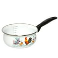 thumbnail image 3 of Enamel Aluminum Saucepan Butter Warmer Milk Boiling Melting Pot Golden Rooster Enamel Saucepan 1.45-qt. (1.4 L) Cookware Soup Pot, 3 of 9
