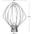 thumbnail image 2 of Convient pour K45WW Fouet Métallique Compatible avec Accessoires de Mixeur KitchenAid Fouet en Acier Inoxydable Tête Inclinable Support de Mixeur Remplacement Ballon à Farine Gâteau, 2 of 4