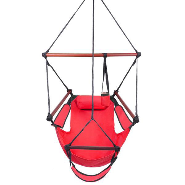 Outdoor Indoor Hammock Hanging Chair Air Deluxe Sky Swing Chair Capacity 250lbs 