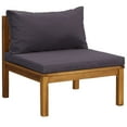 thumbnail image 3 of vidaXL 3 Piece Patio Lounge Set with Dark Gray Cushions Acacia Wood, 3 of 12