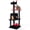 Red, variant on Gymax 57'' Gothic Cat Tree for Indoor Cats w/ Padded Perch 2-Entry Condo Hanging Toy Red & Black