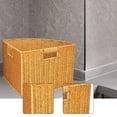 thumbnail image 4 of Canasta de Almacenamiento Esquinera Organizador Cesta Tejida Caja Triangular Resistente Diseño Elegante Material Pp Estructura Ventilada Adecuada para L, 4 of 7