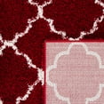 thumbnail image 6 of SAFAVIEH Hudson Jaye Plush Geometric Shag Runner Rug, Red/Ivory, 2'3" x 8', 6 of 8