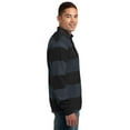 thumbnail image 3 of Sport-Tek Classic Long Sleeve Rugby Polo-2XL (Black/ Graphite Grey), 3 of 6