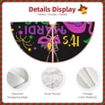 thumbnail image 3 of Rateoe Mardi Gras with Flamingo Pattern Christmas Tree Skirt with Ties , Christmas Tree Decorations, Farmhouse Christmas Decor Xmas Holiday Decorations-48", 3 of 6