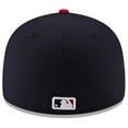 thumbnail image 3 of Men's New Era Navy/Red Atlanta Braves Home Authentic Collection On-Field Low Profile 59FIFTY Fitted Hat, 3 of 3