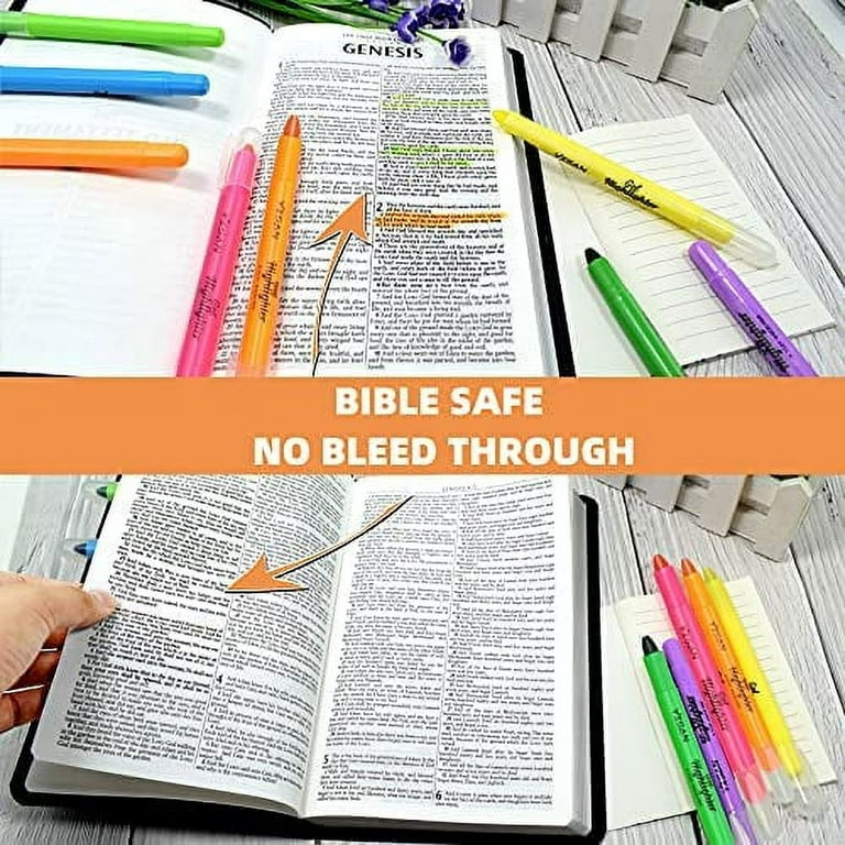 YiSan RNAB09MRRS94Z yisan bible highlighters and pens no bleed,bible study  supplies,6 gel highlighters and multicolor pen for journaling,dry mark