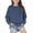 Navy, variant on BRGZLK Round Neck Sweatshirts For Kids Long Sleeve Drop Shoulder Tops Boys Girls Casual Side Split Pullover Tops Pink 5-6 Years