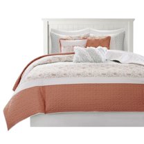 Gracie Mills Singleton Reversible Paisley Lace 6-Piece Cotton Percale Quilt Set - GRACE-124