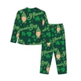 thumbnail image 2 of Bingfone Womens Pajama Sets St Patrick'S Day9 Print,Long Sleeve Loungewear Pajamas Set-Xx-Large, 2 of 9