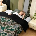 thumbnail image 4 of Manfei Retro Airplane Camo Twin Comforter Sets, Old Fashion Plane Vehicle Bedding Set, Woodland Green, Black Reversible, 2-Piece, 1 Comforter and 1 Pillowcase, 4 of 7