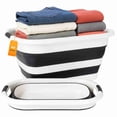 thumbnail image 1 of Cesto De Ropa Plegable Elly De 40 L Blanco/Negro Con Agarraderas Cómodas Con Diseño Compacto, Práctico y Funcional, 1 of 7