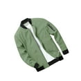 thumbnail image 2 of FAROOT Men's Bomber Jackets Solid/Contrast Color Stand Collar Long Sleeve Zip Front Coat, 2 of 6