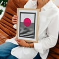 thumbnail image 5 of Red Sunset Waves - Illustration Abstract Geometric Minimalist Line Art Waves Modern Art Pop Art Unframed Wall Art Print 6 x 8 inches, 5 of 16