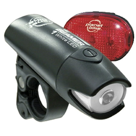 Planet Bike Beamer 1 and Blinky 3 LED Bicycle Light Set