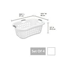 thumbnail image 3 of Sterilite 1.25 Bushel Ultra™ HipHold Laundry Basket White Set of 4, 3 of 6