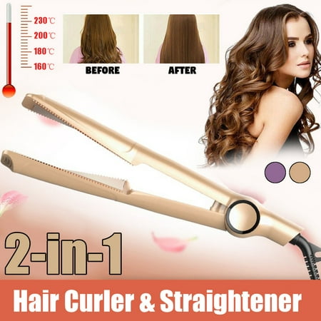 2 in 1 Ceramic Twist Hair Straightening Iron Curler Straightener Hair  Curling | Walmart Canada