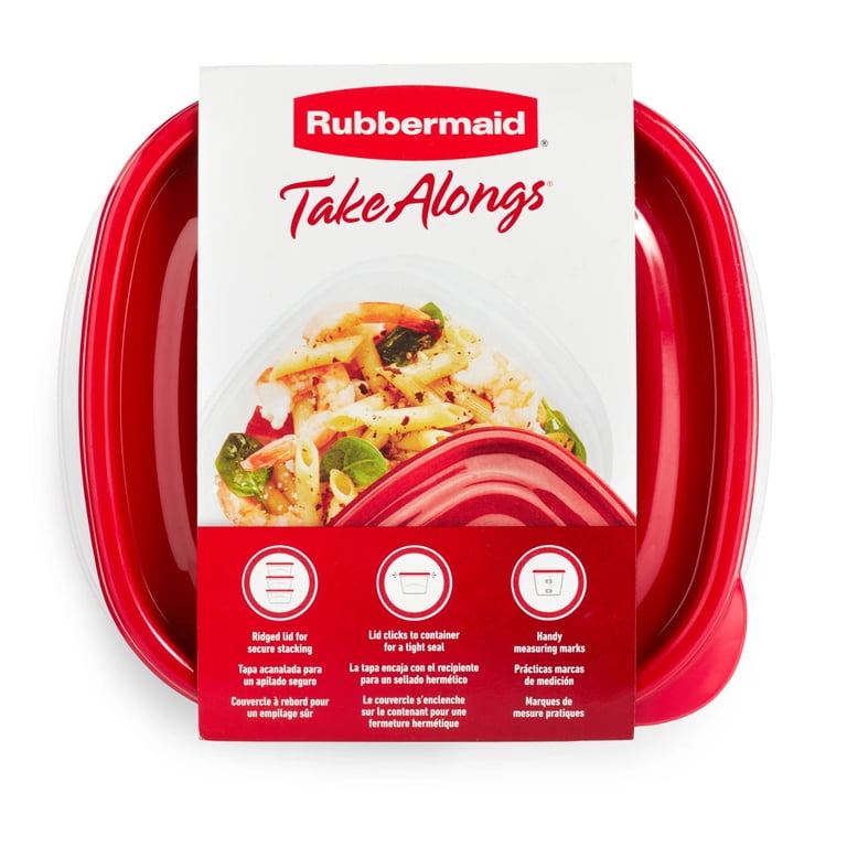 Rubbermaid TakeAlongs Deep Square Food Storage Set, 4-Pack photo 3