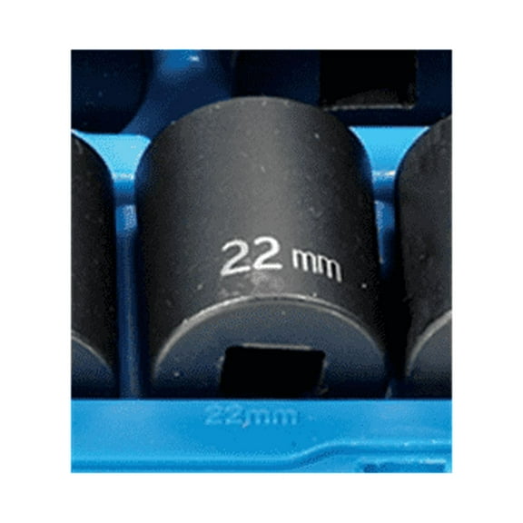 Grey Pneumatic 1/2" Drive x 22mm Standard - 12 Point Socket
