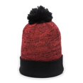 thumbnail image 2 of Outdoor Cap PWC-100 Heathered Acrylic Knit-Red/Black, 2 of 3