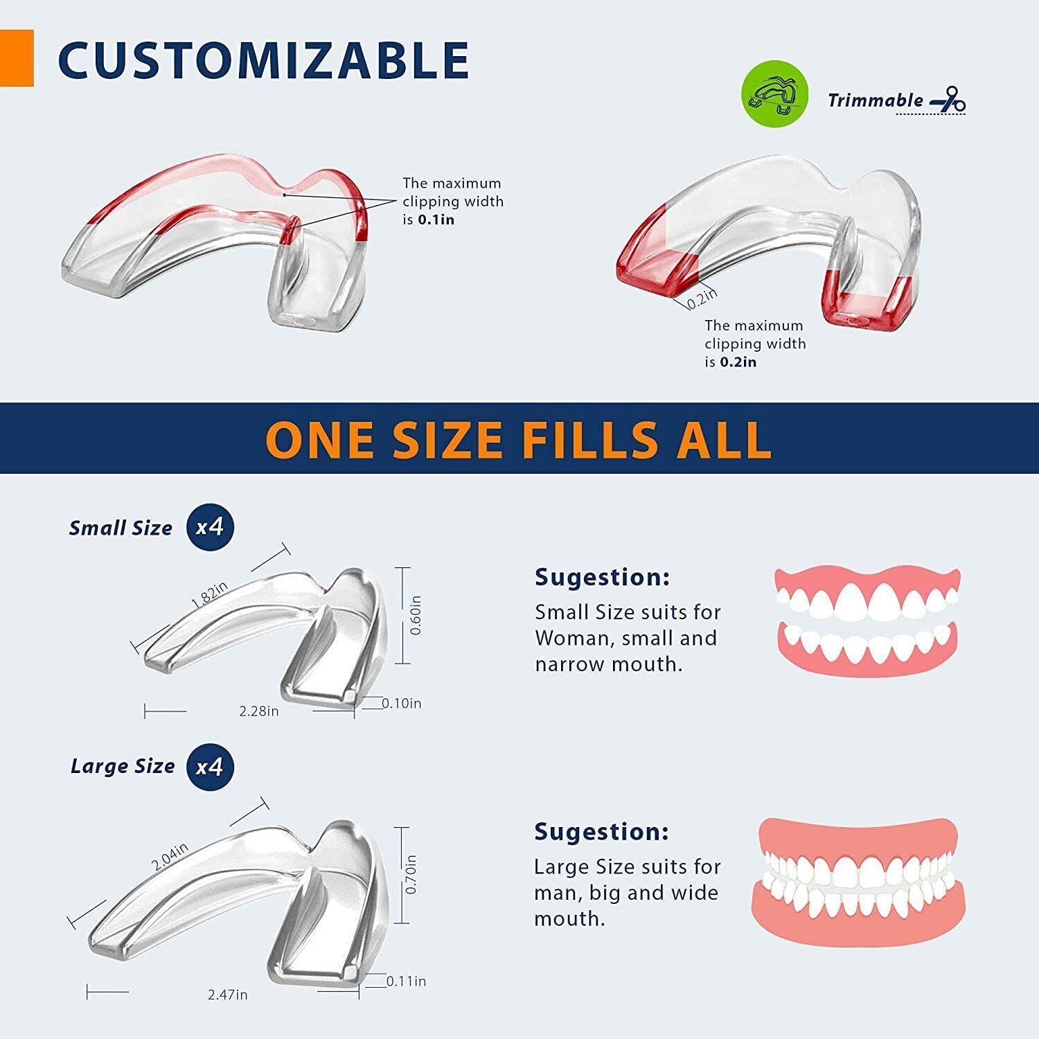 Neomen Mouth Teeth Tooth Grinding Clenching Bruxism Night Sleep Guard