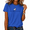 1-Blue, variant on Women's He Left The 99 To Find Me Lamb Cross Graphic Short Sleeve T-Shirt Christian Faith Casual Tees Tops