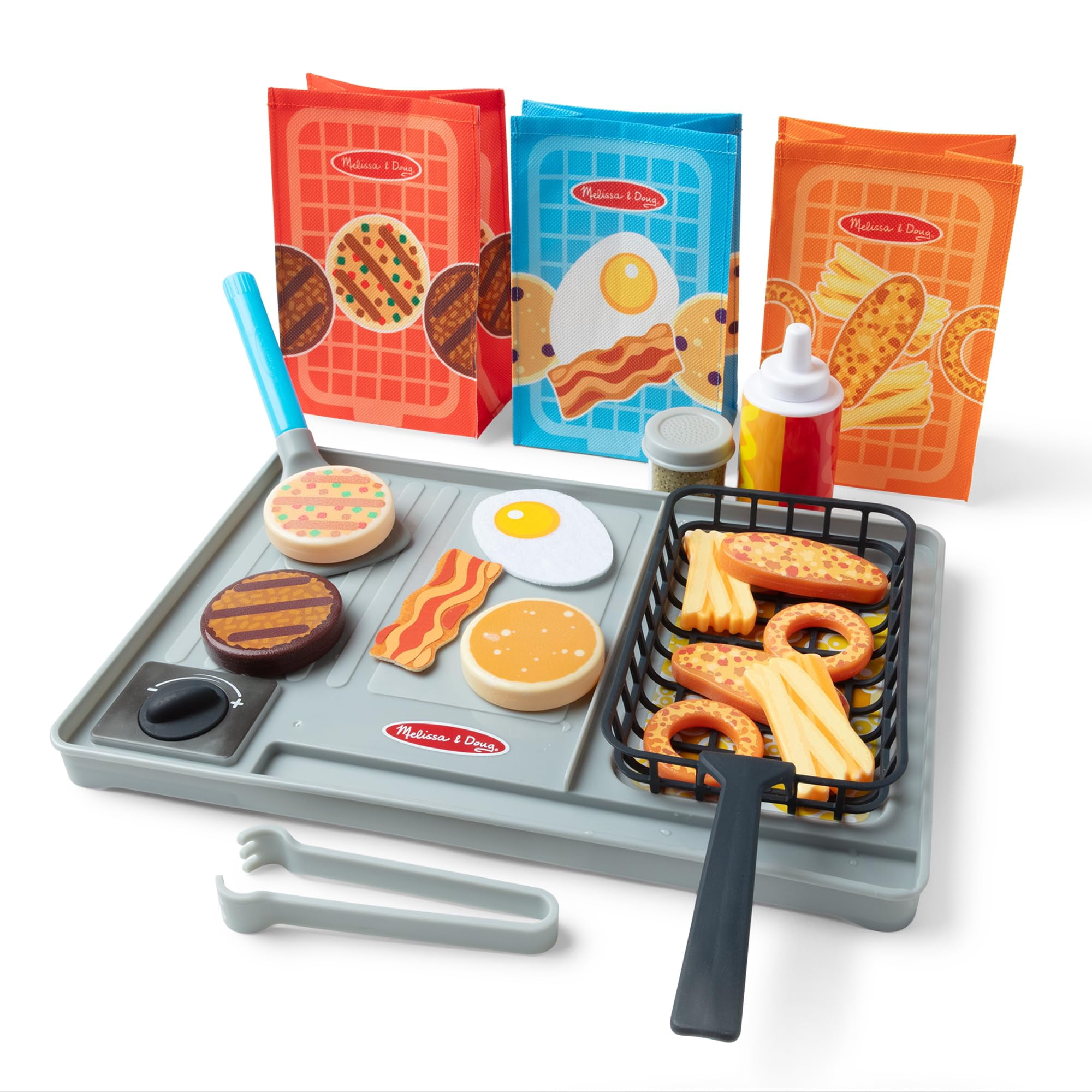 Juego de batidor de madera para tortas de Melissa & Doug, 11 piezas, accesorios de comida y cocina, individual, Multicolor