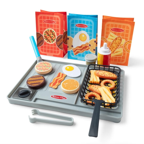 Melissa & Doug Set de Juego Parrilla Flip & Fry para Niños
