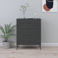 thumbnail image 1 of vidaXL Commode Anthracite 80x35x101.5 cm Acier, 1 of 5
