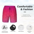 thumbnail image 3 of Balery Light Purple Glitter Mens Swim Trunks Swim Shorts for Men Quick Dry Inseam Beach Shorts with Compression Liner Pocket-XX-Large, 3 of 9