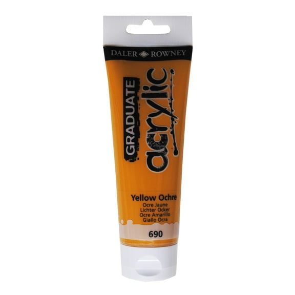 Daler-Rowney Graduate Acrylic, 120ml Tube, Yellow Ochre
