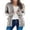 Gray, variant on FOCUSNORM Women's Long Sleeve Cable Knit Sweater Open Front Cardigan Button Loose Outerwear