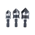 thumbnail image 2 of Chaflán Avellanador De 5 Hojas Broca Avellanadora 3pc 1/4\" Hex 12/16/19mm Countersink Bore Set For Wood Metal Broca De Cambio Rápido ANGGREK Herramientas, 2 of 8
