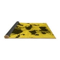 thumbnail image 2 of Ahgly Company Indoor Round Abstract Yellow Modern Area Rugs, 7' Round, 2 of 4