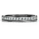 thumbnail image 1 of JeenMata Alianza de Bodas de 0,25 Quilates con Piedra Natal de Abril en Corte Princesa: Banda con Canal Pavé, Baño de Oro Negro de 18 K sobre Plata, 1 of 7