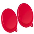 thumbnail image 1 of CHOK Set Of 2 Pet Food Can Leftovers Red Plastic Covers Lids Reusable 3241, 1 of 2