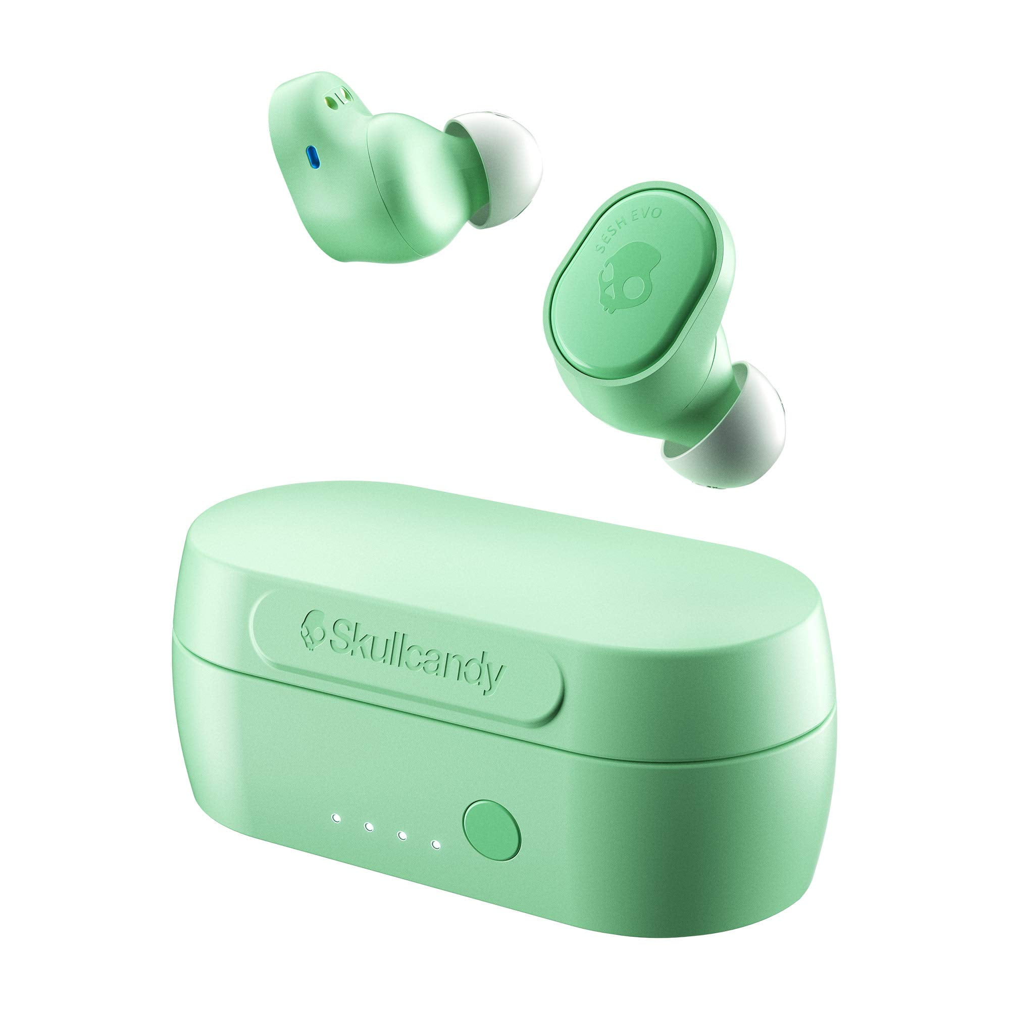 Skullcandy Sesh Evo True Wireless In Ear Bluetooth Earbuds Compatible with iPhone and Android Charging Case and Microphone Great for Gym Sports