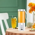 thumbnail image 2 of Licuadora eléctrica portátil de 530 ml, licuadora recargable por USB, procesador de alimentos, batidora de frutas, mini licuadora, taza B, 2 of 8