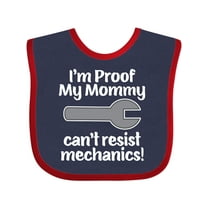 Inktastic Mechanic Daddy Proof Mommy Cant Resist Boys or Girls Baby Bib