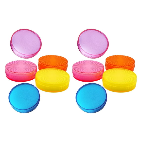 PTOOTP 10pcs Finger Sponges for Paper Sorting Non- Grip Pads Assorted Colors for Office and Craft Use